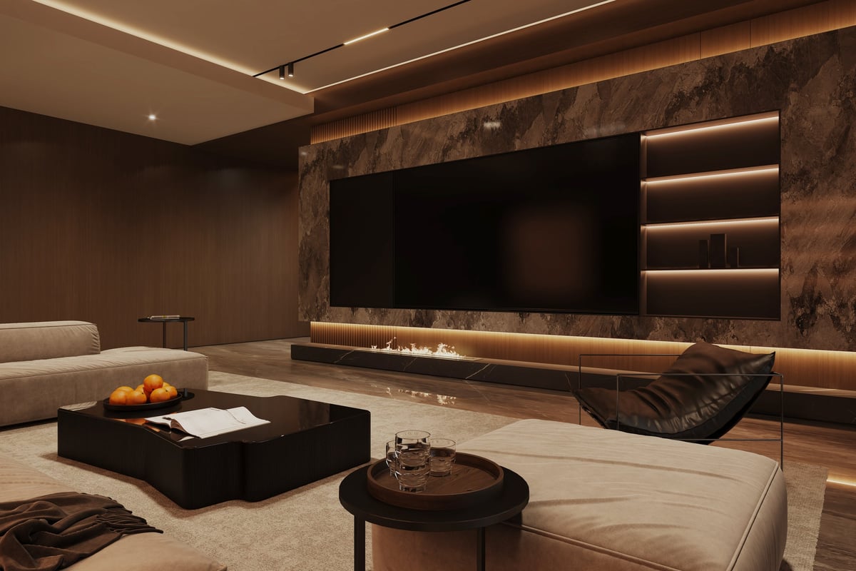 Entertainment room render by student